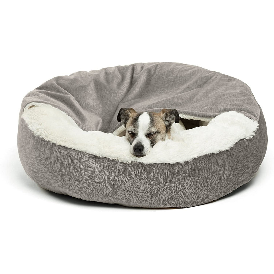 Donut Cozy Hooded Pet Bed