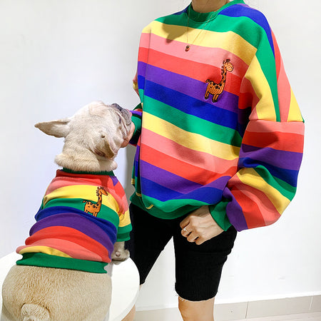 Matching Rainbows Pet Parent-Child Outfit