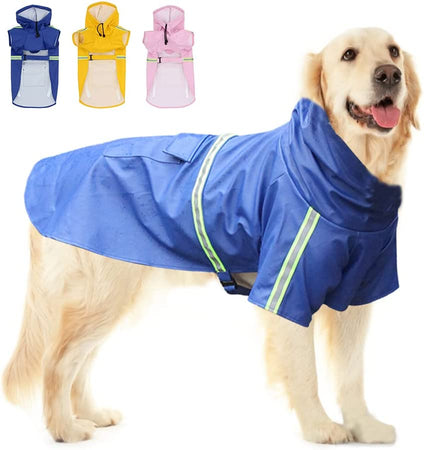 Reflective Pet Raincoat with Pocket