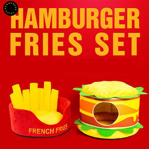 Fries & Hamburger Pet Bed - Quirky Edition