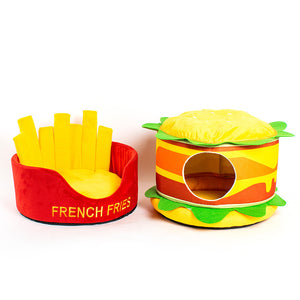 Fries & Hamburger Pet Bed - Quirky Edition