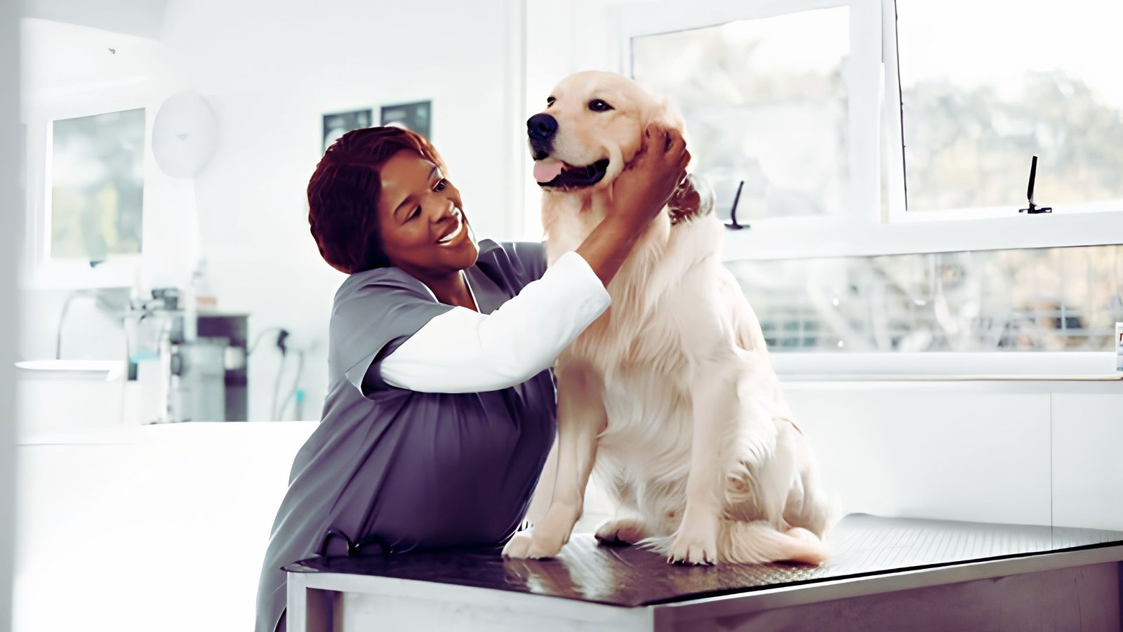 Owner assessing a dog's symptoms after sudden shaking begins.